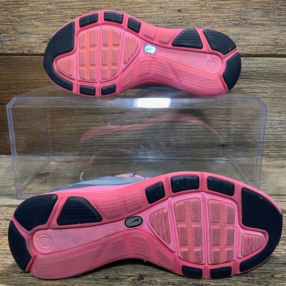 Nike LunarGlide 4 Youth 4/ Women's 6 Athletic Running Shoes Pink/Gray - Picture 10 of 14